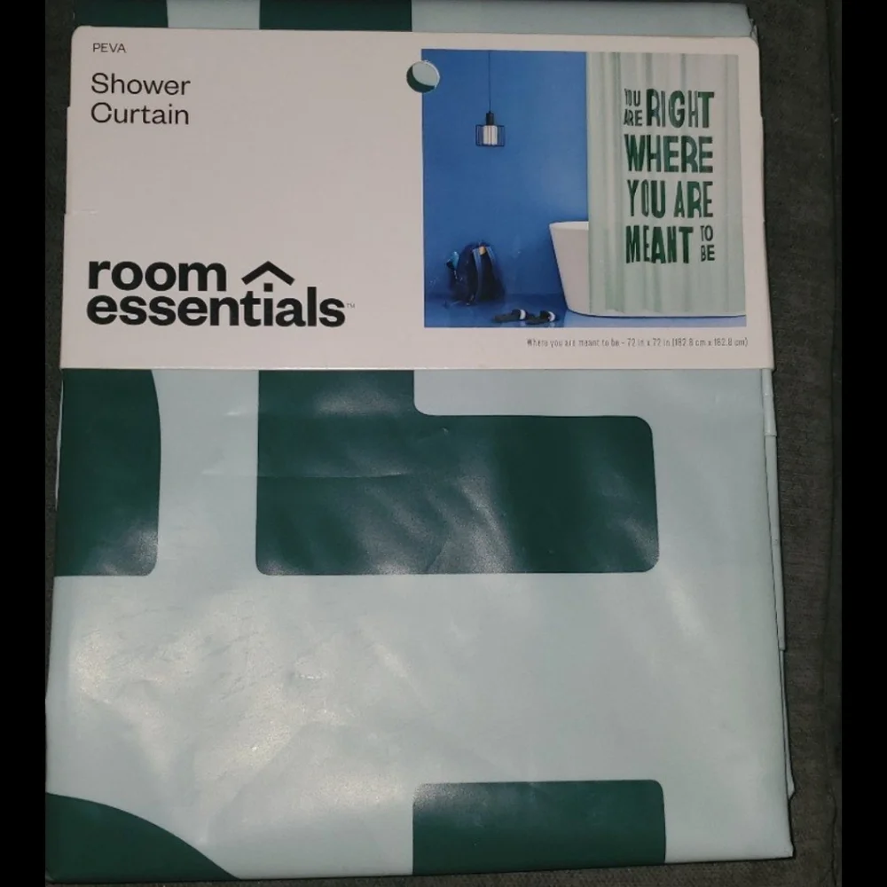 NEW Room Essentials “You're Right Where You Are Meant To Be Shower Curtain 72X72